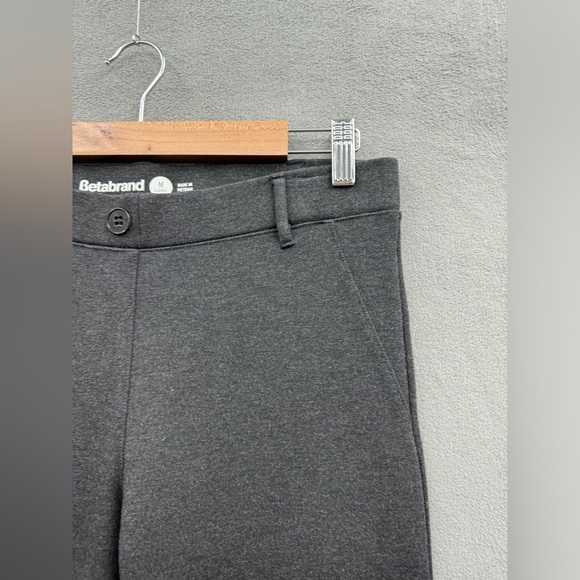 Betabrand Stretch Pull On Pants Women’s Medium Long Charcoal Straight - Picture 3 of 9